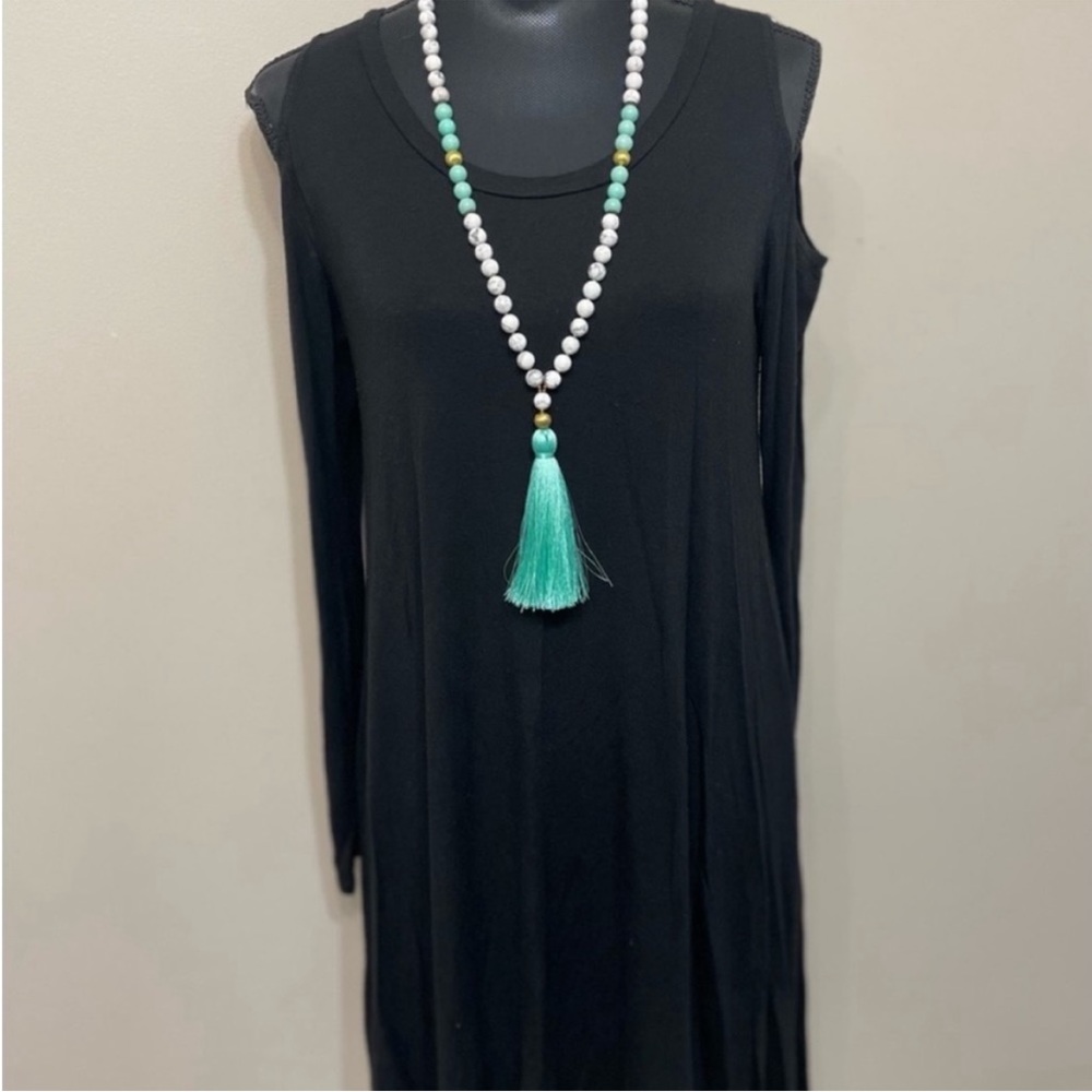 The Vanity Room women’s black cold shoulder mini dress size M